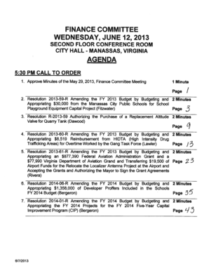 Advocate bill format - AGENDA MANASSAS VIRGINIA CITY HALL 530 PM CALL TO ORDER - manassascity