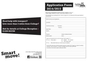 Sign off sheet template - Application Form 2014 201 5 - Carlisle College - carlisle ac