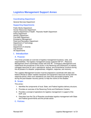 Baylor scott and white doctors note - Logistics Management Annexdoc - roanokeva