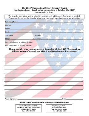 Event program sample - 2013 Veteran Form