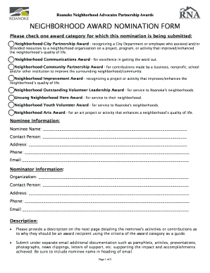 House rules for tenants pdf - Award Nomination form - Roanoke VA