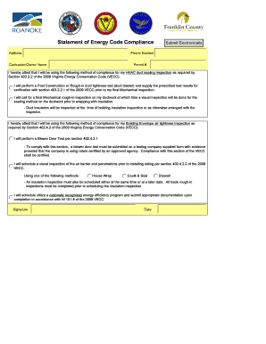 Best retirement letter ever - Statement of Energy Code Compliance - Roanoke