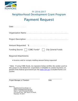 Order form template word download - Payment Request 2016 2017doc - roanokeva