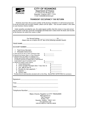 Bmi chart for women - TRANSIENT OCCUPANCY TAX RETURN - Official Website - roanokeva