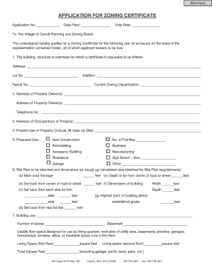 45 minutes on timesheet - Application for zoning certificate - Carroll