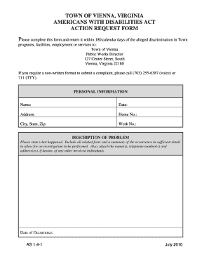 TOWN OF VIENNA VIRGINIA AMERICANS WITH DISABILITIES ACT