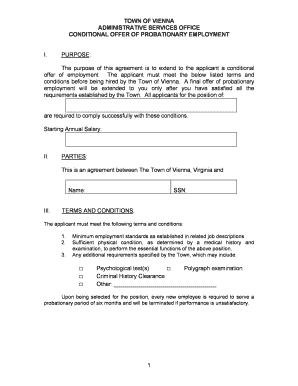 Dd form 1351 2 example - TOWN OF VIENNA ADMINISTRATIVE SERVICES OFFICE CONDITIONAL