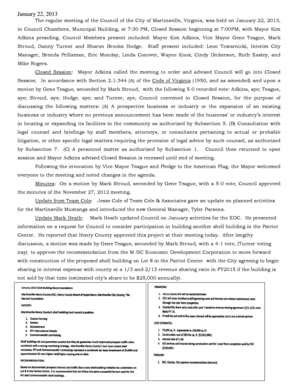 Photography copyright release form - Staff present included: Leon Towarnicki, Interim City Manager, Brenda Prillaman, Eric Monday, Linda Conover, Wayne Knox, Cindy Dickerson, Ruth Easley, and Mike Rogers - martinsville-va