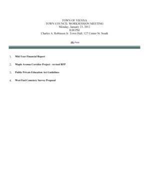 1040nr ez - TOWN OF VIENNA TOWN COUNCIL WORKSESSION MEETING Monday - viennava