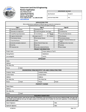 To whomsoever it may concern - Concurrent Land Use Engineering Review Application