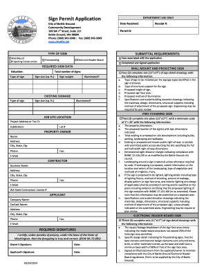 Security deposit accounting statement - Sign Permit Application DEPARTMENT USE ONLY