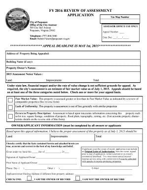 Project initiation document example pdf - FY 2016 REVIEW OF ASSESSMENT APPLICATION