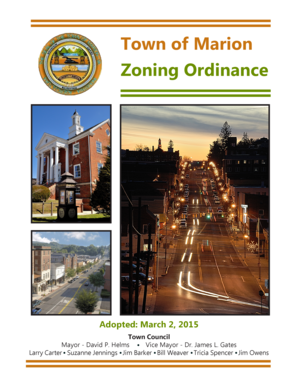 Interim progress report example - Town of Marion Zoning Ordinance - marionva