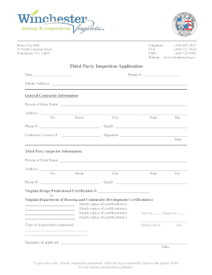 Booth rental agreement - Third Party Inspection Application