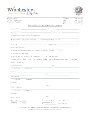 1 page job application - Rouss City Hall Telephone 540 667-1815 15 North Cameron