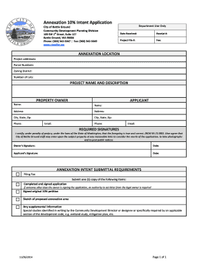 Annexation 10 Intent Application - Battle Ground WA