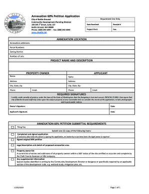 Consent form format - Annexation 60 Petition Application - cityofbgorg