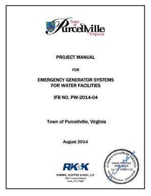 Example of formal letter - PROJECT MANUAL - Purcellville VA - purcellvilleva