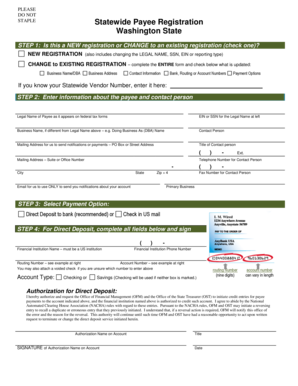 Statewide Payee Registration Form