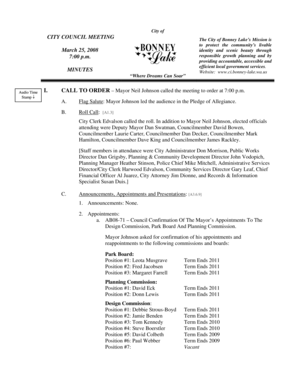 Meeting sign in sheet template word - I CALL TO ORDER - City of Bonney Lake - ci bonney-lake wa