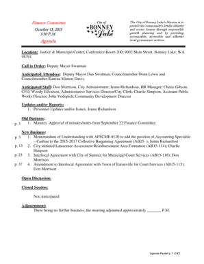 Sign off sheet template - Call to Order Deputy Mayor Swatman - ci bonney-lake wa