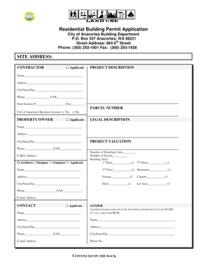 New SF Residential Permit Application - Welcome to City of - cityofanacortes