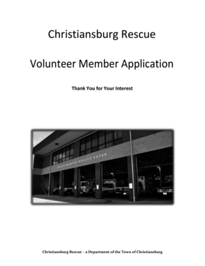 Thank you message for work experience - Christiansburg Rescue Volunteer Member Application - christiansburg