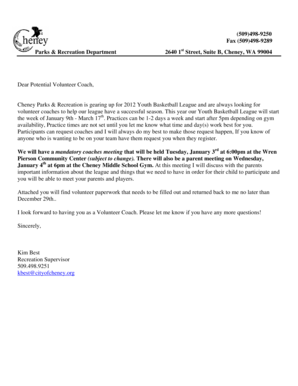 Shooting schedule template download - Cheney Parks and Recreation - cityofcheney