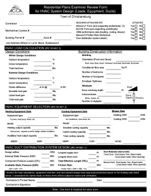 Residential Plans Examiner Review Form