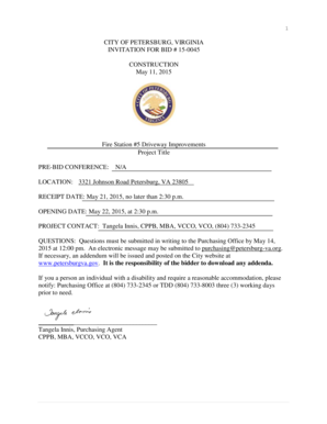 Segment addition postulate definition geometry - INVITATION FOR BID 15-0045 May 11 2015 - petersburg-va