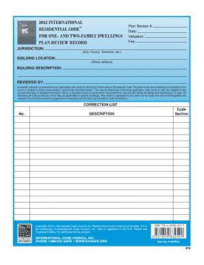 Building Plan Review Record
