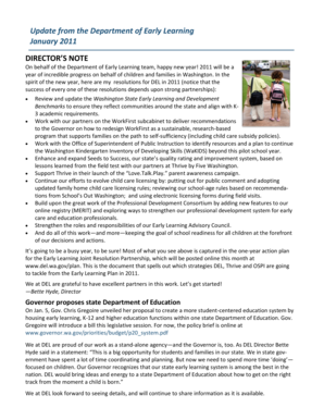 Pub 561 - Update from the Department of Early Learning January 2011 - digitalarchives wa