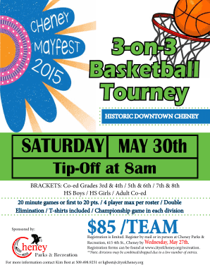 Fema forms - 3-on-3 Basketball Tourney - cityofcheneyorg