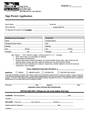 Wv guardianship forms - Sign Permit Application - Duvall