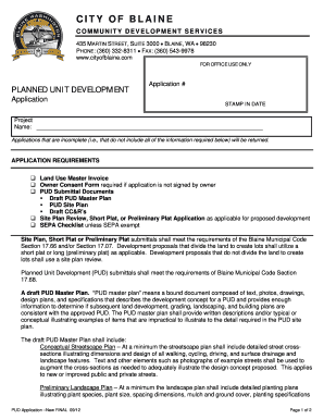 Certificate of appreciation to students - PLANNED UNIT DEVELOPMENT Application - Blaine