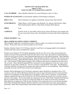 Teacher retirement letter template - ASOTIN CITY COUNCIL MINUTES PLEDGE OF ALLEGIANCE - cityofasotin