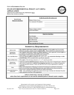 Target form - CITY OF BAINBRIDGE ISLAND STATE ENVIRONMENTAL POLICY ACT - ci bainbridge-isl wa