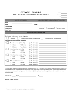 Printable column paper - Telecommunications Service Application and Agreement 082815xlsx - ci ellensburg wa