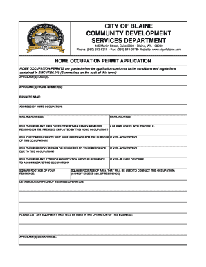 Hc11 form - CITY OF BLAINE COMMUNITY DEVELOPMENT SERVICES DEPARTMENT