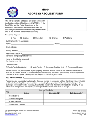 Employee sign in sheet - B104 ADDRESS REQUEST FORM - Bainbridge Island Washington - ci bainbridge-isl wa