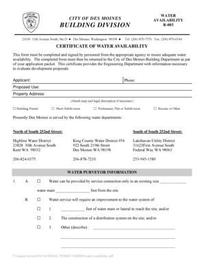 Assembly instruction template - CITY OF DES MOINES WATER BUILDING DIVISION R-003 - desmoineswa