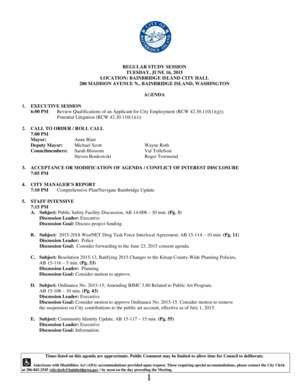 Printable motorcycle inspection checklist - REGULAR STUDY SESSION TUESDAY JUNE 16 2015 LOCATION - ci bainbridge-isl wa