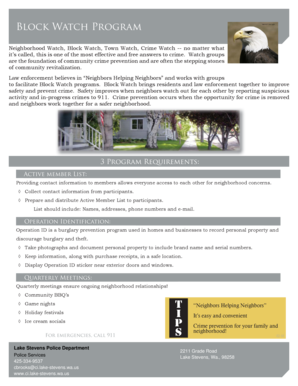 Calendar of events template - Block Watch Program - lakestevenswagov