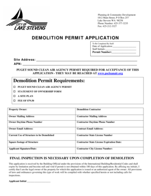 PUGET SOUND CLEAN AIR AGENCY PERMIT REQUIRED FOR - lakestevenswa