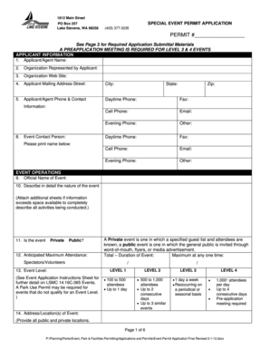 Increment letter format - Evening Phone Other Cell Phone Email EVENT OPERATIONS - lakestevenswa