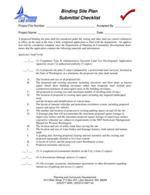 School compulsory form - Binding Site Plan - Lake Stevens Washington - lakestevenswa