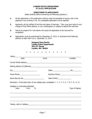 Marketing plan timeline - DIRECTIONS TO APPLICANTS - Lynden Washington - lyndenwa