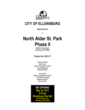 Affidavit template qld pdf - For North Alder St Park Phase II - Ellensburg WA - ci ellensburg wa