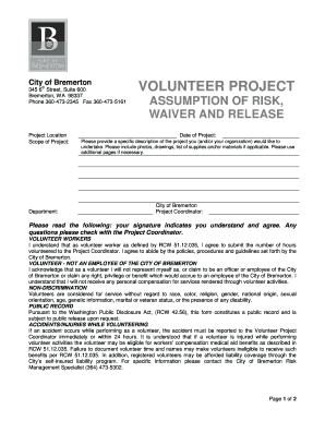 Form filling example - ASSUMPTION OF RISK WAIVER AND RELEASE