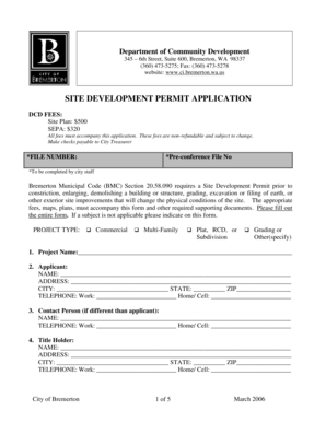 Po box 10534 atlanta ga 30348 - Site Development Permit Application - Bremerton - ci bremerton wa